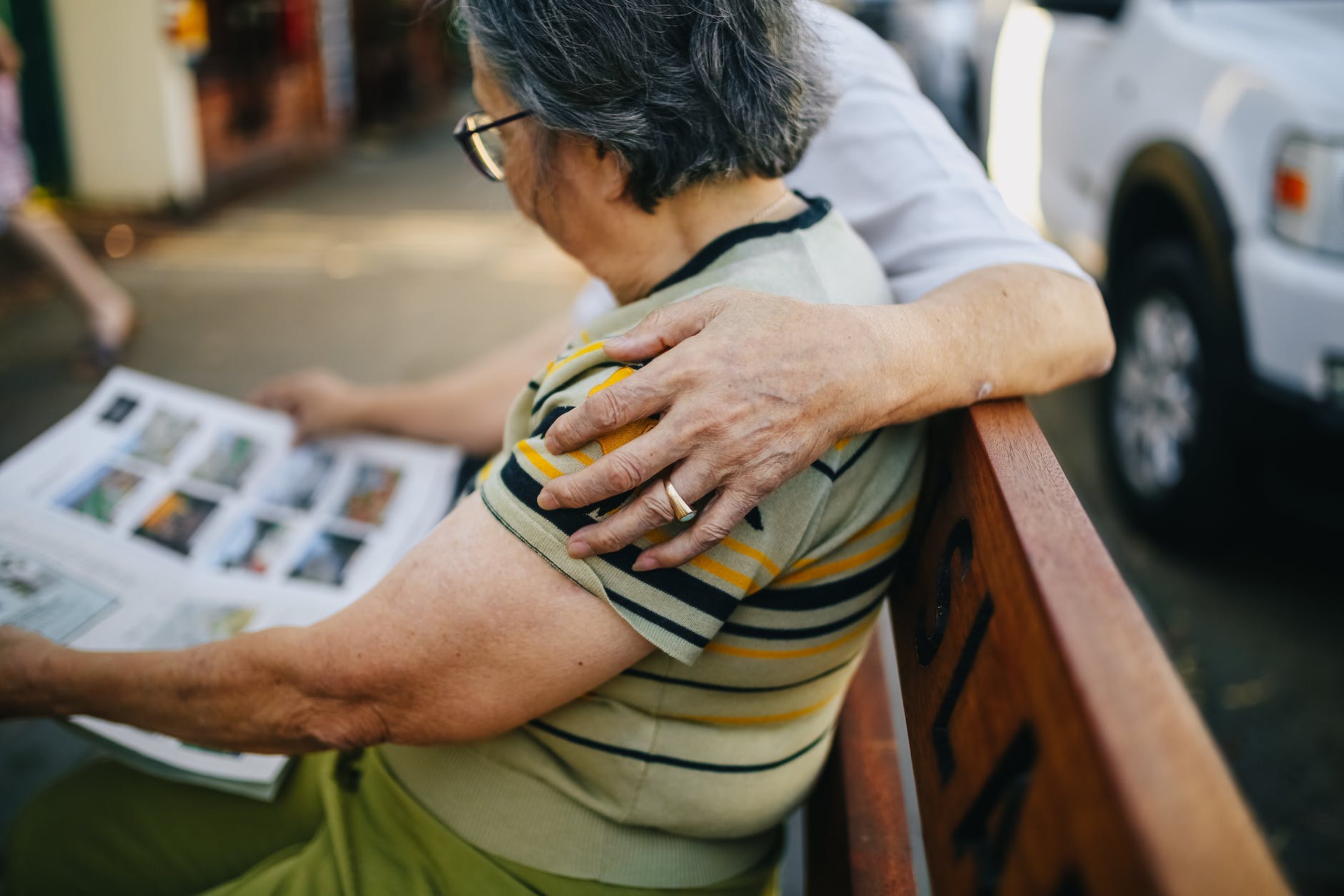 couple reading the newspaper